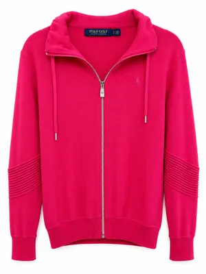 Polo Golf Ralph Lauren Women S Pink Cashmere Blend Full Zip Hooded Sweater thumbnail 2
