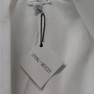 Spring + Mercer Womens Blazer Dress XS White Bridal Chic Cocktail Party Wedding thumbnail 8
