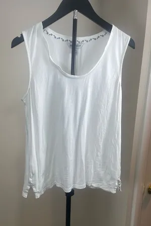 Tommy Bahama White Scoop Neck Tank Top thumbnail 1