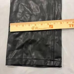 Abercrombie & Fitch 90s Relaxed Vegan Leather Ultra High Rise Pants Black 25 0S thumbnail 11