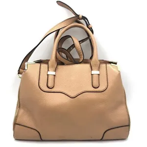 Rebecca Minkoff Peach Tan Pebbled Leather Satchel Bag Purse 🌺🌺 thumbnail 2