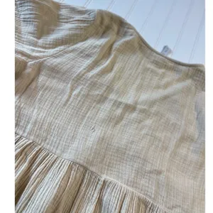Rachel Pally Gauze Cecelia Dress XL Sand Beige Tiered Midi Balloon Sleeve V-Neck thumbnail 8