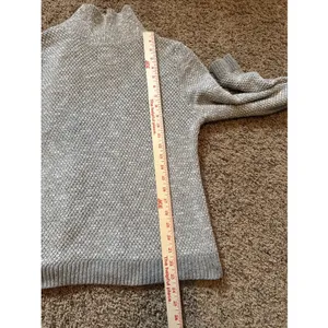 Hollister Jacket Women's Large Gray Knit Asymmetrical Zip Sweater Moto Style‎ thumbnail 7