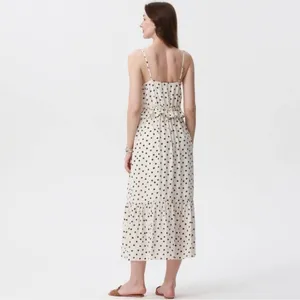 a new day White/Black Strapless Tiered Polka Dot Maxi Dress NWT thumbnail 3