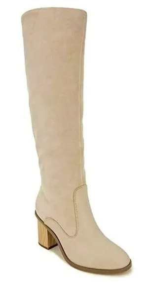 Splendid Meadow Knee High Boots in Light Beige Tapioca Suede, Size 8.5, NWT $225 thumbnail 1