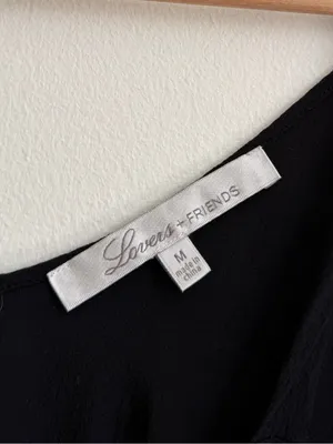 Lovers + Friends Black Flowy Tank Top Size Medium Blouse thumbnail 2