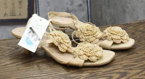 A New Day Womens Esme Floral Crochet Kitten Heels 92979007 Tan Brown 7.5M thumbnail 1