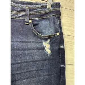 KanCan Womens Mid Rise Stretch Distressed Hem Skinny Denim Jeans Blue Size 15/31 thumbnail 4