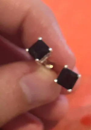 B260 earrings 925 sterling silver stud thumbnail 1