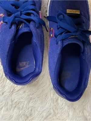 Nike Air Force 1 Sage Low LX Deep Royal Blue Suede Sneakers thumbnail 7