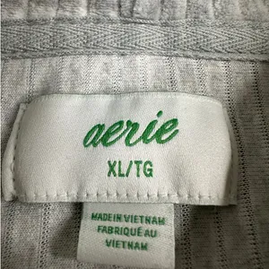 Aerie: Gray Soft Ribbed Hoodie thumbnail 5