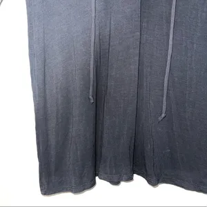 Soft & Sexy Dark Gray Crochet Lace-up Tee thumbnail 6