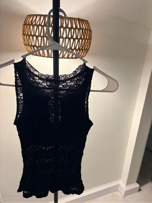 Forever 21 Black Lace Sleeveless Tank Top thumbnail 5