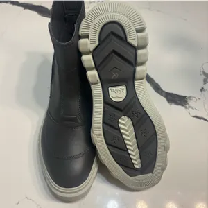 Sorel Caribou X Waterproof Platform Chelsea Boots in gray white thumbnail 2