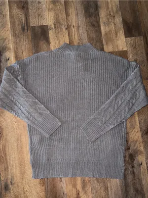 Mock neck knit sweater Gray Size L thumbnail 2
