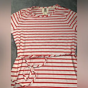 Anthropologie lili’s closet Red and White Striped Dress medium thumbnail 3