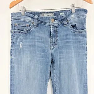 BKE Harper Distressed Bootcut Jeans Sz 31Lx33.5 Embroidered Buckle Y2K Country thumbnail 3