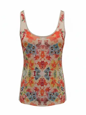 Candie's Floral Scoop-Neck Multicolor Tank thumbnail 2