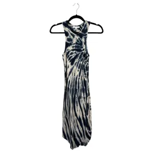 YFB Young Fabulous & Broke Robbie Ribbed Blue Tie Dye Fitted Midi Dress XS thumbnail 4