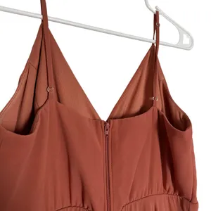 Birdy Grey Rust Orange Chiffon Dress (Size Medium) thumbnail 7