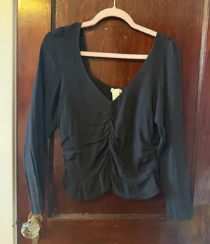 H&M Blouse Black thumbnail 1