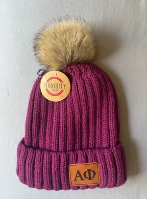 Alpha Phi beanie Purple thumbnail 1