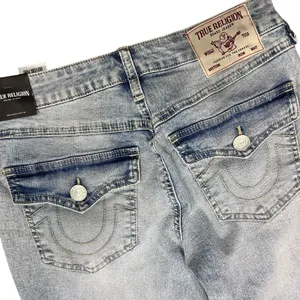 True Religion Jeans Joey NWT Y2K Mid Rise SZ 26 Patchwork Two Tone Flap Pockets thumbnail 5
