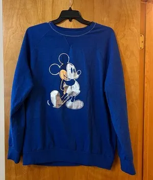Disneyland Resort Exclusive Sweatshirt Mickey Mouse Logo NWT Blue Unisex XL thumbnail 1