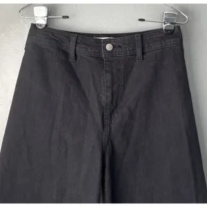 Universal Threads Sailor Wide Leg Jeans Size 6 Black High Rise Lagenlook Street thumbnail 2