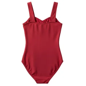 Capezio Adult XS Tank Leotard Red Garnet Scoop Neck Dance Lined Cotton Blend thumbnail 6