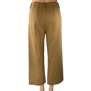 Jones & Co Women's Tan High Rise Baggy Palazzo Wide Leg Trousers Pants Size 4 thumbnail 3
