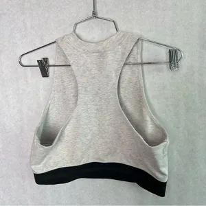 Nike crop top bra medium black grey thumbnail 4