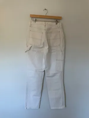 Abercrombie & Fitch The 90s Ultra High Rise Carpenter Jean White thumbnail 13