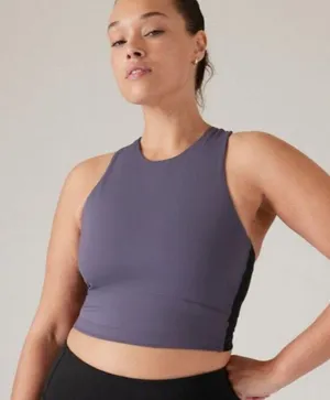 Athleta M Conscious Train Pocket Crop Bra Medium Cup D-DD Purple Black thumbnail 5