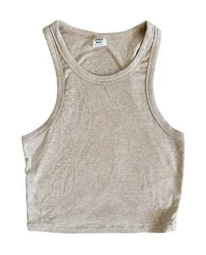 Aritzia Sunday Best Honor Tank Heather Oatmeal Beige Crop Top Small thumbnail 1