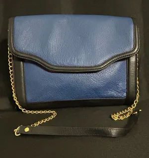 Koret Luxe Vintage Women’s Blue Red & Black Crossbody Bag Gold Chain Strap thumbnail 1