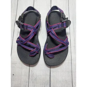 Chacos Women's Sz. 7M Purple Striped Hiking Outdoors Adjustable Strappy Sandals thumbnail 2
