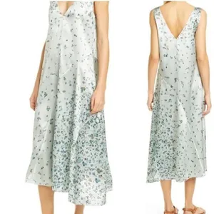 Floral Asymmetrical Shift Dress Vince thumbnail 5