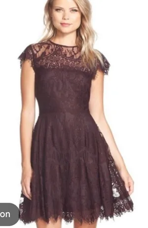Nordstrom NWT Jack BB Dakota purple lace dress size 0 thumbnail 1