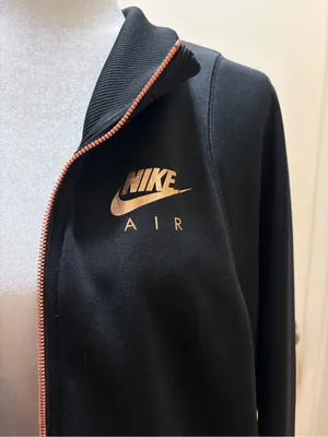Nike Women's Black Zip Up Jacket with Rose Gold Accents thumbnail 2