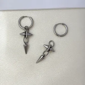 Spike Dangle Drop Earrings for Men Women Streetwear Punk Hip Hop Unisex Earrings thumbnail 4