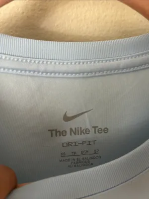 Nike dry fit Tee baby blue workout casual T-shirt XS thumbnail 3
