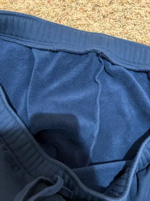 Girlfriend Collective Cargo Sweatpants Blue Straight Leg thumbnail 3