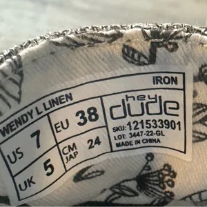 Hey Dude Wendy L Linen Slip On Loafers Womens Size 7 Iron Grey Walking thumbnail 8