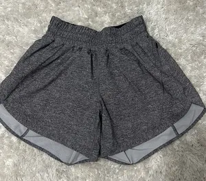Lululemon Hotty Hot High-Rise Lined Short 4" Heathered Black thumbnail 1