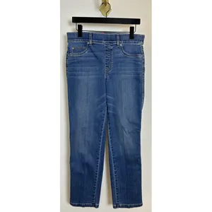 SPANX Straight Leg Ankle Jeans Wash Vintage Indigo Size Large thumbnail 2