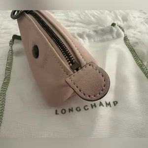 New Longchamp Le Pliage‎ Pale Pink Leather Coin Purse thumbnail 4