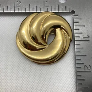Vintage Lot of 3‎ Gold Tone Pin Brooch Circular Round Napier Interlocking Circle thumbnail 14