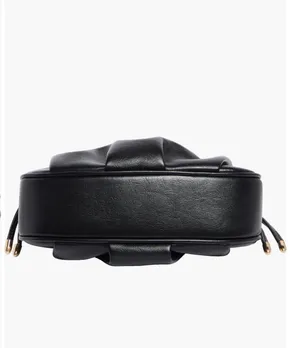 Urban Expressions Black Ruched Hobo Crossbody Shoulder Bag thumbnail 7