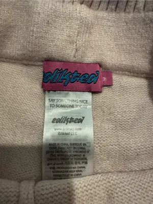 Edikted Fold Over Ribbed Pink Knit Flare Pants thumbnail 3